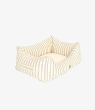 Load image into Gallery viewer, Taupe/white striped - Kingston dog bed
