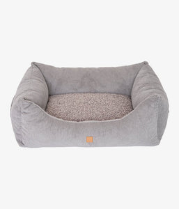 grey designer dog bed